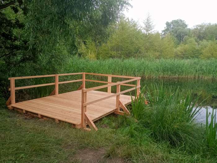 Nové molo v mokřadu