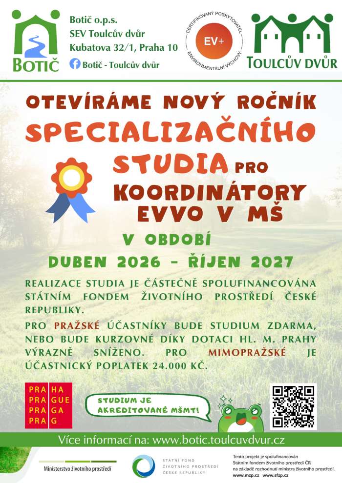 10. ROČNÍK SPECIALIZAČNÍHO STUDIA zahájíme v dubnu 2026